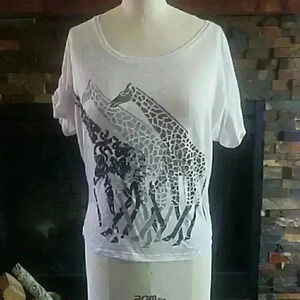 Giraffe print crop top.